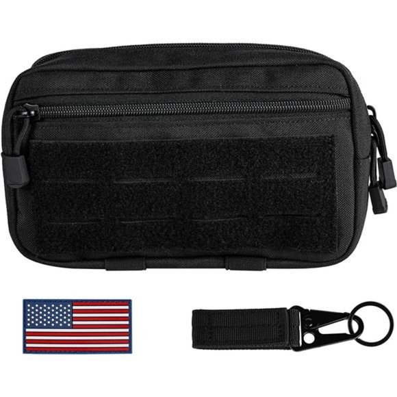 Molle Admin Pouch, EDC Utility Tool Pouch with 1*Tactical Gear Clip and 1*Patch - Picture 1 of 7